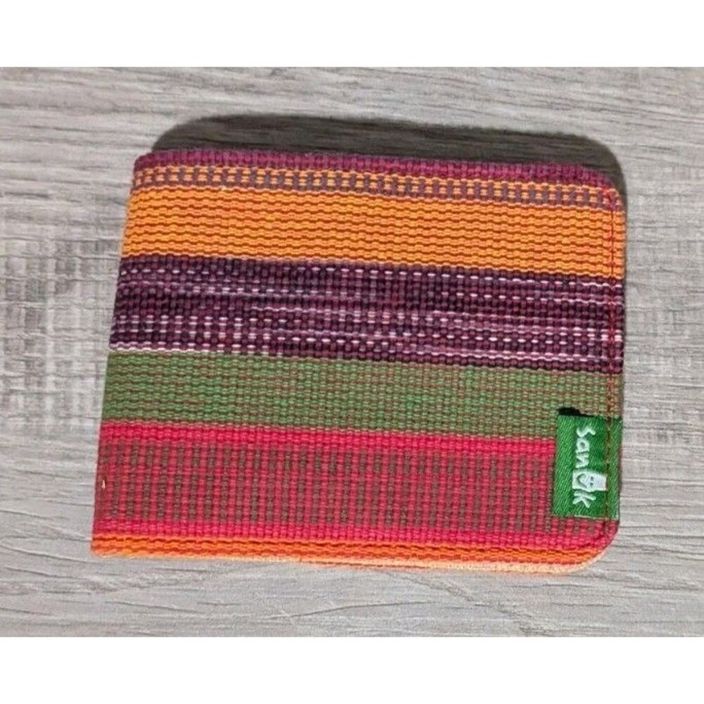 Sanuk Bi-fold Wallet Earthy Hemp Striped